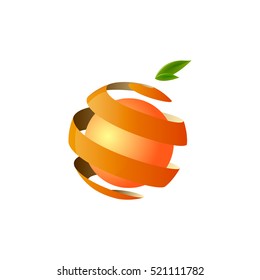 abstract spiral orange