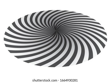 Fondo de pintura espiral abstracta con rayas. Ilustración del vector