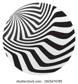 Abstract spiral paint background with Stripes. Vector illustration