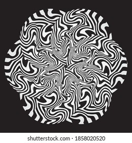 Abstract spiral paint background with Stripes. Vector illustration
