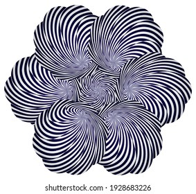 Abstract spiral paint background with Stripes. Vector illustration