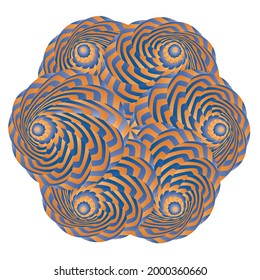 Abstract spiral paint background with Stripes. Vector illustration