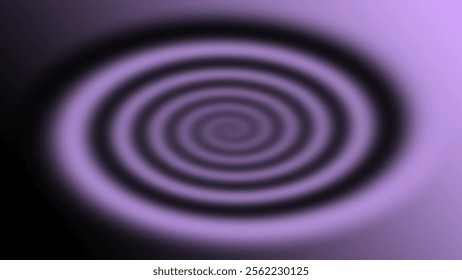 Abstract spiral pattern in black and light purple tones, creating a fluid, dynamic effect with a calming, circular motion. Landscape orientation.