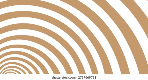 Abstract Spiral Pattern With Brown Rings On White Background For Modern Graphic Design