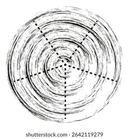 Abstract spiral pattern. Concentric line design. Hypnotic circle vector. Dynamic motion graphic.