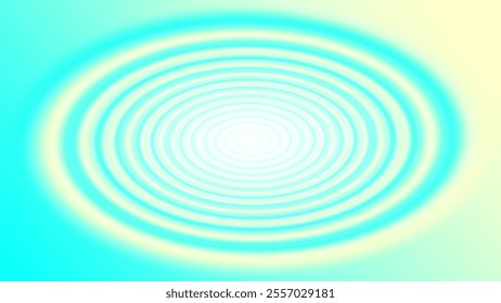 Abstract spiral pattern in cyan and light yellow tones, creating a fluid, dynamic effect with a calming, circular motion. Landscape orientation.