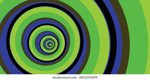 Abstract spiral pattern featuring vibrant green and blue colors, creating a mesmerizing visual effect.
