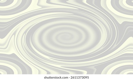 Abstract spiral pattern in gray and light yellow tones, creating a fluid, dynamic effect with a calming, circular motion. Landscape orientation.