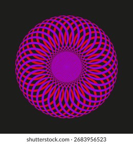 Padrão espiral abstrato. Desenho fractal hipnótico. Forma de rotação radial Vetor. Arte em movimento psicodélico. EPS 10.