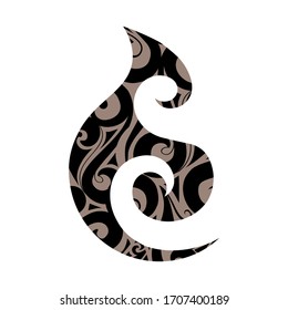 abstract spiral pattern inside Polynesian symbol for new beginning, vector