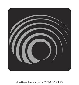 Abstract spiral pattern logo illustration vector 