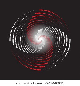 Patrón espiral abstracto sobre fondo negro