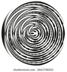 Abstract spiral pattern. Swirl line design. Dynamic rotation Vector. Hypnotic art illustration. EPS 10.