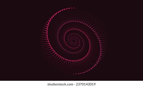 Abstract spiral pink line wavy round background. This creative minimalist round symbol background can be used as banner or logo. This wavy round line can be useful for your future project work.