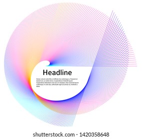 Abstract spiral rainbow design element on white background of twist lines. Vector Illustration eps 10 Golden ratio traditional proportions vector icon Fibonacci spiral. for elegant business card