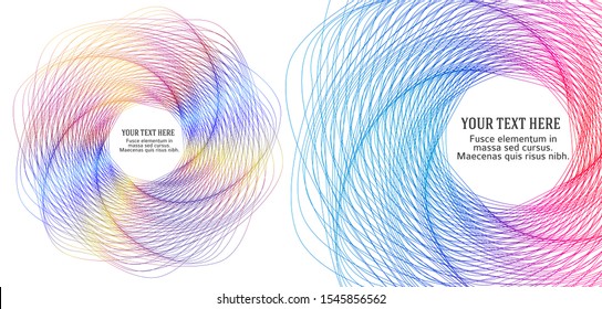 Abstract spiral rainbow design element on white background of twist lines. Vector Illustration eps 10 Golden ratio traditional proportions vector icon Fibonacci spiral. for elegant business card