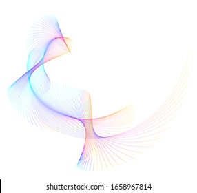Abstract spiral rainbow design element on white background of twist lines. Vector Illustration eps 10 Golden ratio traditional proportions vector icon Fibonacci spiral. for elegant business card