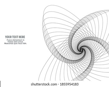 Abstract spiral rainbow design element on white background of twist lines. Vector Illustration eps 10 Golden ratio traditional proportions vector icon Fibonacci spiral. for elegant business card