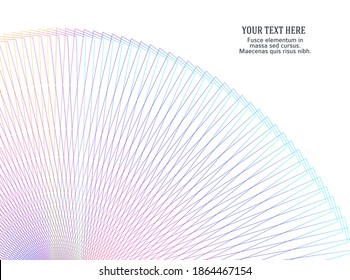 Abstract spiral rainbow design element on white background of twist lines. Vector Illustration eps 10 Golden ratio traditional proportions vector icon Fibonacci spiral. for elegant business card