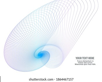 Abstract spiral rainbow design element on white background of twist lines. Vector Illustration eps 10 Golden ratio traditional proportions vector icon Fibonacci spiral. for elegant business card