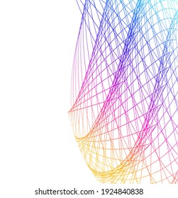 Abstract spiral rainbow design element on white background of twist lines. Vector Illustration eps 10 Golden ratio traditional proportions vector icon Fibonacci spiral. for elegant business card