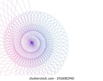 Abstract spiral rainbow design element on white background of twist lines. Vector Illustration eps 10 Golden ratio traditional proportions vector icon Fibonacci spiral. for elegant business card