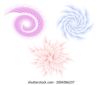 Abstract spiral rainbow design element on white background of twist lines. Vector Illustration eps 10 Golden ratio traditional proportions vector icon beauty salon, for elegant business card