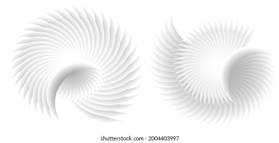 Abstract spiral rainbow design element on white background of twist lines. Vector Illustration eps 10 Golden ratio traditional proportions vector icon beauty salon, for elegant business card