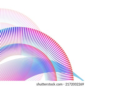 Abstraktes spiralförmiges Regenbogendesign-Element auf weißem Hintergrund von Twist-Linien. Vektorgrafik eps10. Farbige Wellen mit Linien, die mit dem Blend Tool erstellt wurden. Vorlagen für Mehrzweckpräsentationen