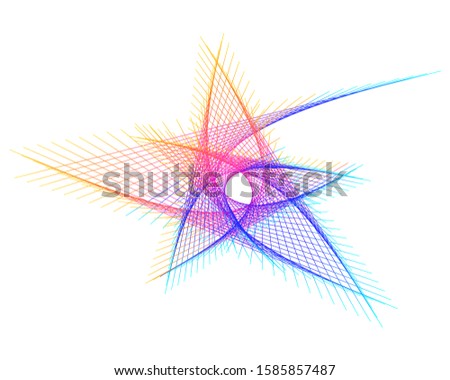 Abstract spiral rainbow design element on white background of twist lines. Vector Illustration eps 10 Golden ratio traditional proportions vector icon Fibonacci spiral. for elegant business card