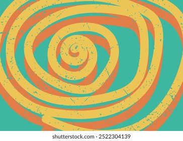 Abstract Spiral Retro Background. Circular Background