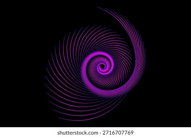 Abstrakte spiralförmige Dreh- und Drehlinien, computergenerierter Hintergrund, 3D-Rendering-Hintergrund


