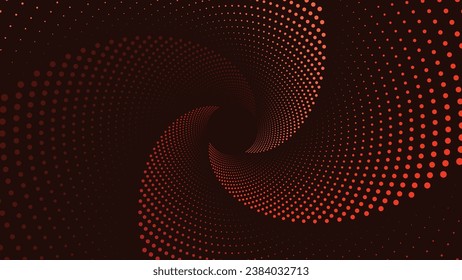 Abstract spiral round logotype flower background in dark color. This minimalist style dotted spiral Mandala will make your project more meaningful.