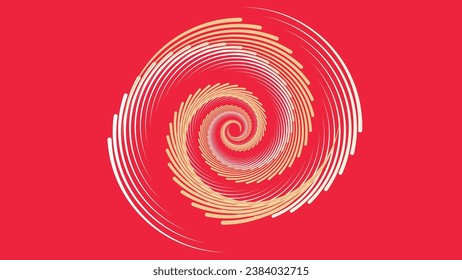 Abstract spiral round logotype flower background in dark color. This minimalist style dotted spiral Mandala will make your project more meaningful.