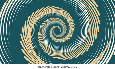 Abstract spiral round logotype flower background in dark color. This minimalist style dotted spiral Mandala will make your project more meaningful.