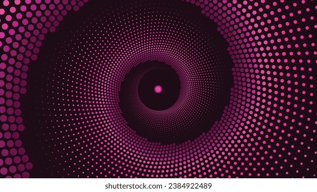 Abstract spiral round mandala vortex background in purple shade