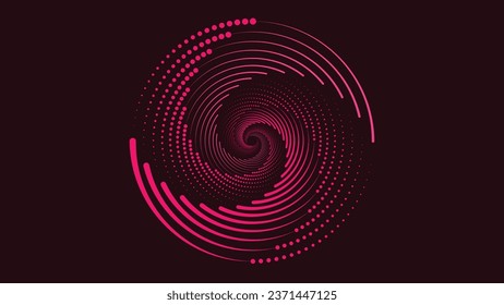 Abstrakter spiralförmiger Hintergrund mit rosafarbenem Hintergrund. Dieser kreative Hintergrund kann als Banner oder Logo verwendet werden. Dieser einfache Hintergrund eignet sich perfekt für Festivalwebseiten oder Flyer.
