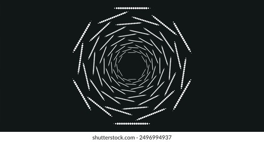 Abstract spiral round vortex data cycle background in pink shade.	
