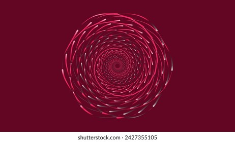 Abstract spiral round vortex style urgency purple color background.