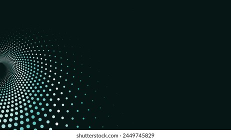 Abstract spiral round vortex style dotted creative wavy background.
