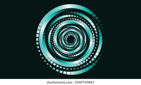 Abstract spiral round vortex style dotted creative wavy background.