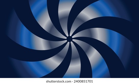 Abstract spiral round wavy line background in minimalist style.