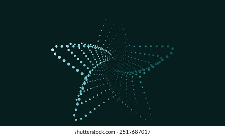 Abstract spiral round wavy vortex style creative background in dark blue color combination.