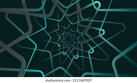 Abstract spiral round wavy vortex style creative background in dark blue color combination.