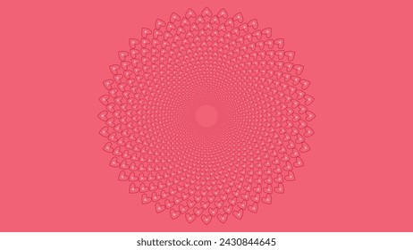 Abstract spiral round women's day themed love pink and red background. 