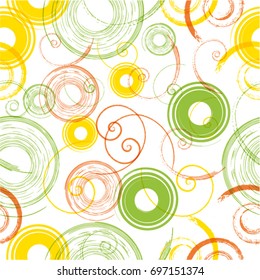 Abstract Spiral Seamless Pattern. Swirl repeating wallpaper. Poster with snail Elements.