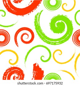Abstract Spiral Seamless Pattern. Swirl repeating wallpaper. Poster with snail Elements.
