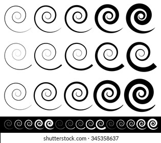 Abstract spiral set