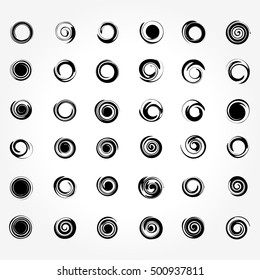 Abstract Spiral Set Vector illustration