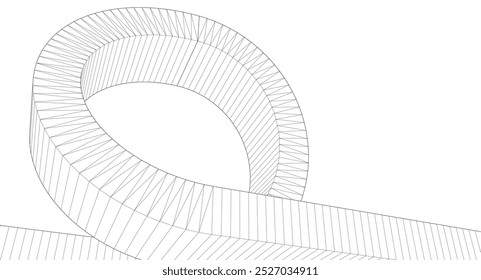 abstract spiral shape 3d illustration